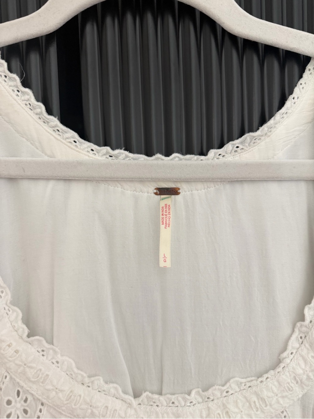 Free People White Eyelet Peasant Tunic Dress - Picture 2 of 5